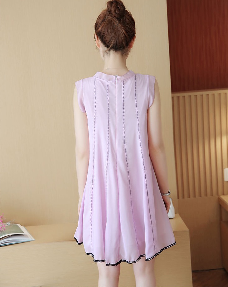 ชุดคลุมท้อง ผ้าชีฟอง ชมพู ประดับด้วยผีเสื้อตามตัว เริ่ดมาก มีซับในทั้งชุด M,L,XL,XXL