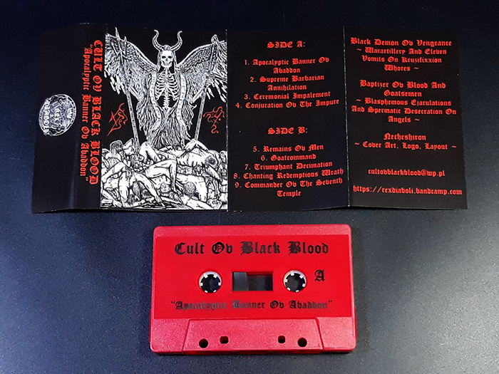 CULT OF BLACK BLOOD' Apocalyptic Banner ov Abaddon' Tape.
