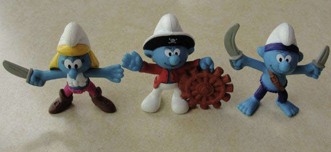 โมเดลสเมิร์ฟ ชุด 3 ตัวแต่งชุด Pirate of The Caribbean