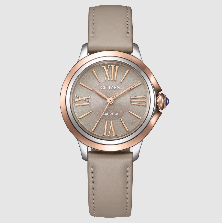 Citizen EM1166-01Z นาฬิกาผู้หญิง Citizen l ROUND Collection Eco-Drive Women's Watch