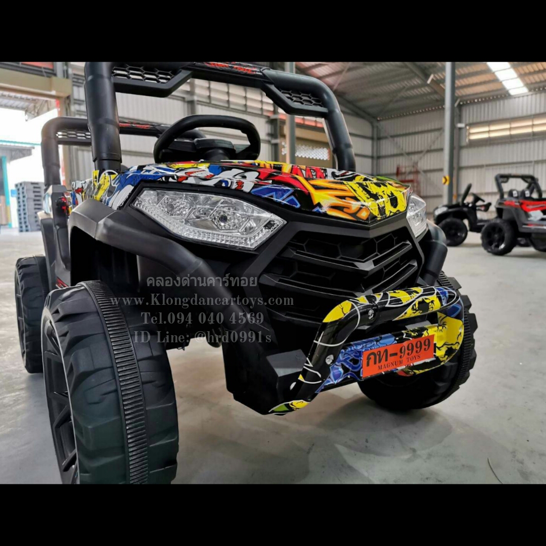 รถเด็กแบตเตอรี่จิ๊ปสปอตมินิ 💥ใช้มือถือบังคับได้💥(โยกแบบสไลด์, 4มอเตอร์2แบต, ออกตัวสมูท, รีโมทบูลทูธ, มีโช้ค, มีประตูเปิดได้