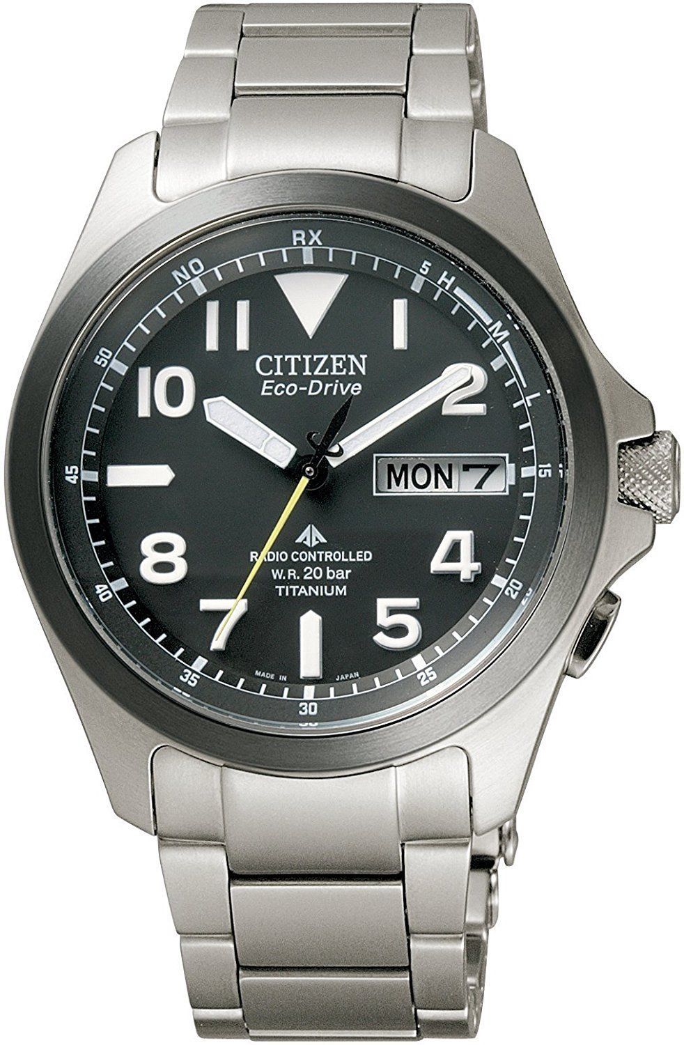 Citizen PMD56-2952 นาฬิกาผู้ชาย Eco-Drive Promaster Land Radio Controlled Titanium Made in Japan Men's Watch