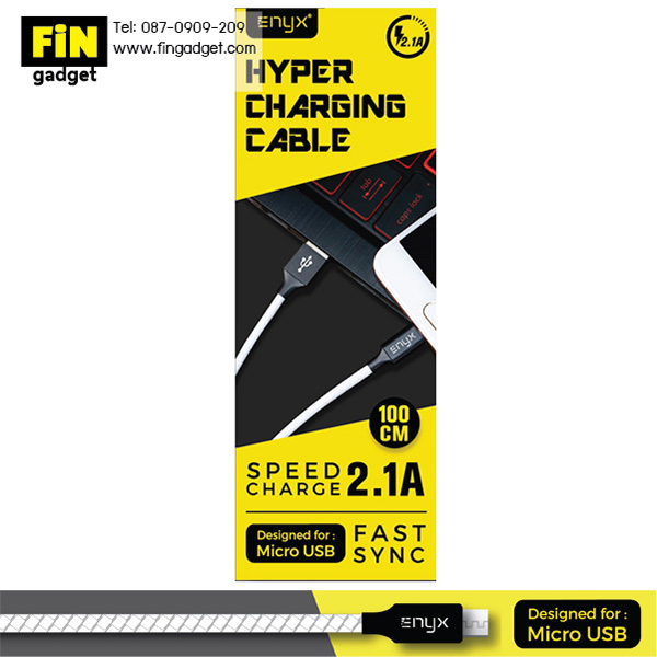 สายชาร์จหนัง ENYX Fast Charge 2.1A Micro USB