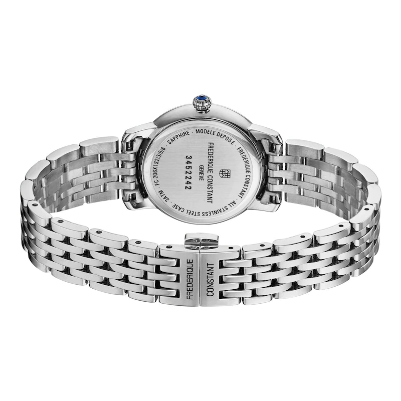 Frederique Constant FC-206SW1S6B นาฬิกาผู้หญิง Classics Moonphase Slimline Quartz Women's Watch