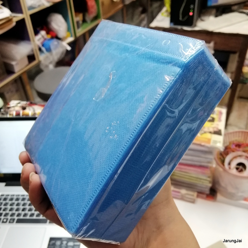 ซองใส่ซีดี cd แบบ refill 1 ซองใส่ได้ 2 แผ่นหน้า-หลัง บรรจุ 100 ซอง คละสี