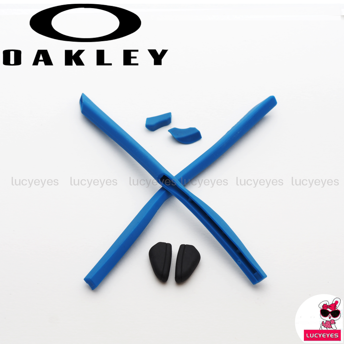 ชุดยางขาแว่น + แป้นจมูก OAKLEY OO9251, HALFLINK สีฟ้า