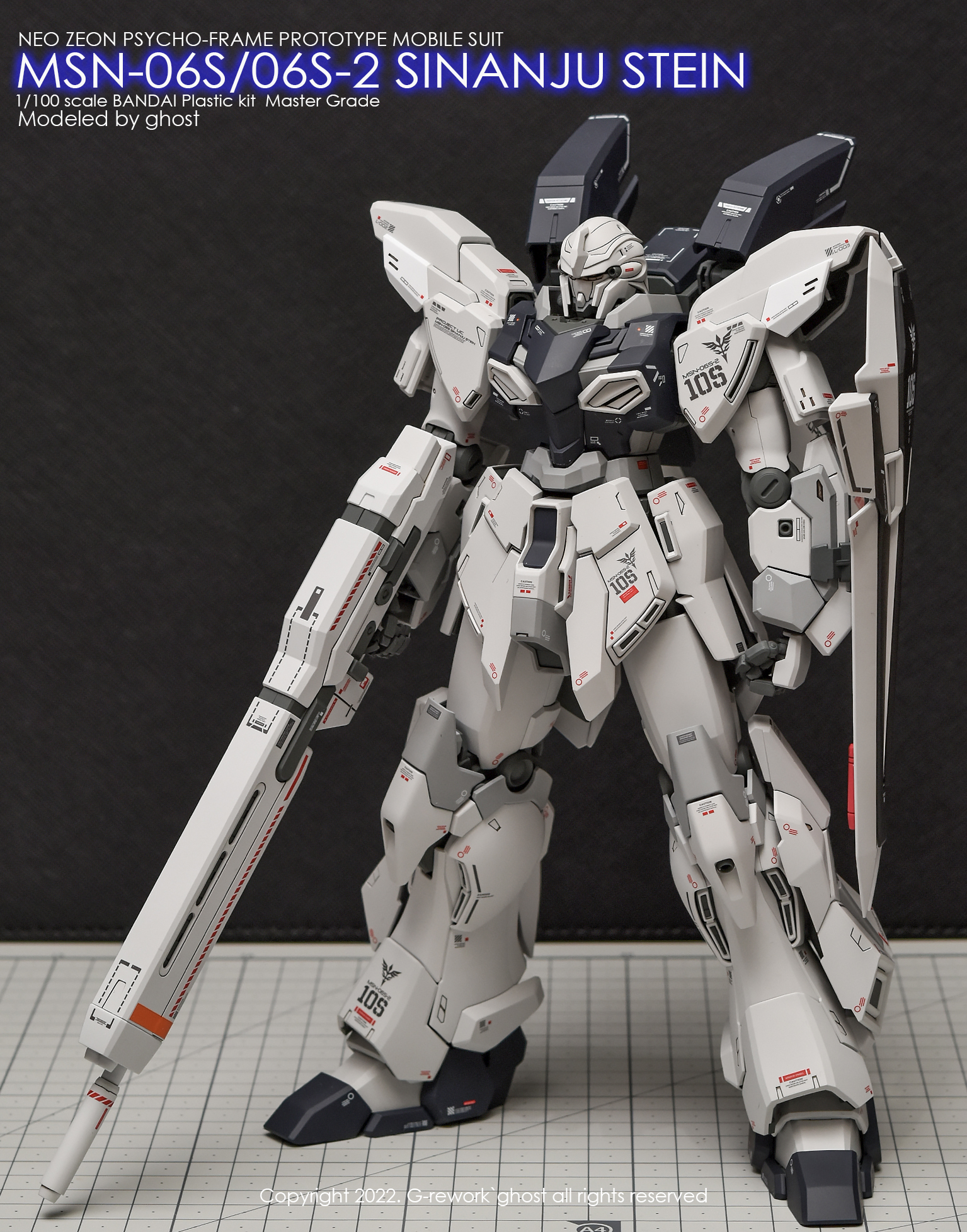 G-REWORK CUSTOM DECAL MG 1/100 MSN-06S/06S-2 SINANJU STEIN
