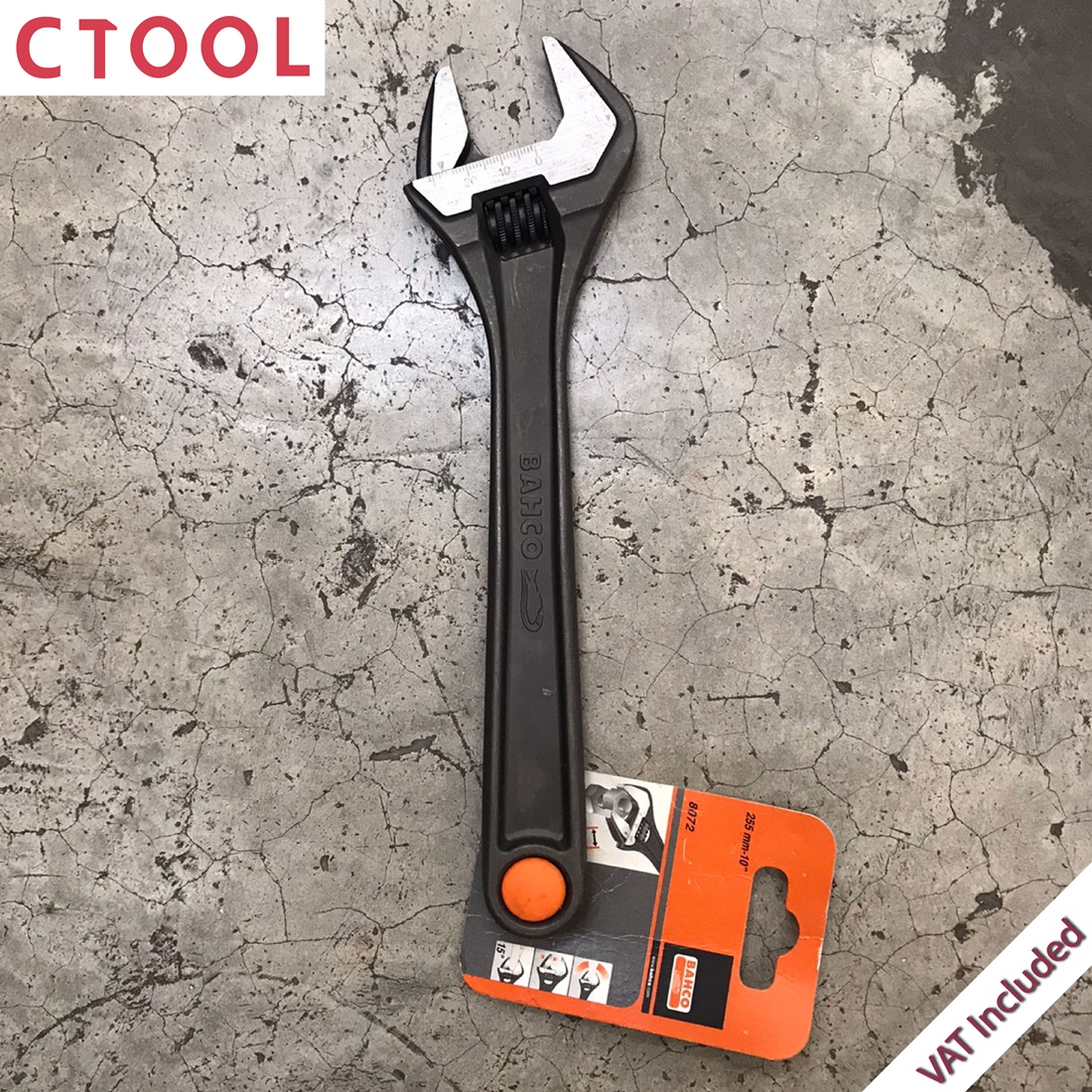 ประแจเลื่อน10นิ้ว (10") 255 mm. Bahco ของแท้ 100%- Authentic Adjustable Wrench - ซีทูล Ctool hardware