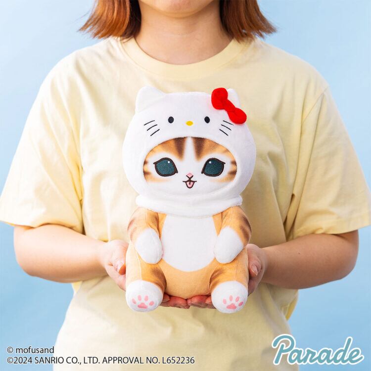 [PRE-ORDER] ตุ๊กตา Mofusand Hello Kitty Cat แมวโมฟุ คิตตี้ ขนาด สูง 24 cm mofusand × サンリオキャラクターズ BIGぬいぐるみ