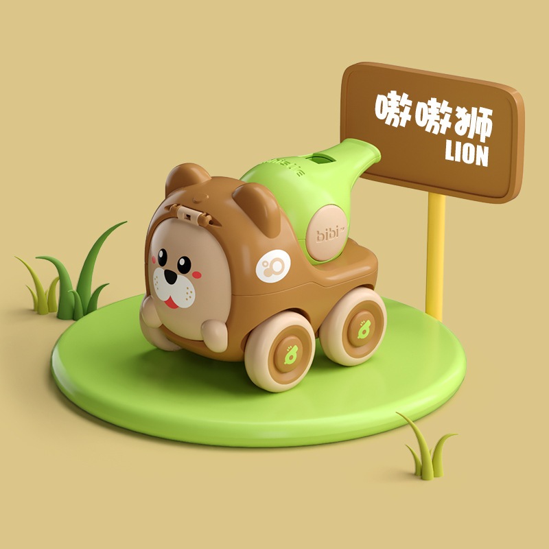 รถของเล่น มีนกหวีด ลาก ปล่อย pull back