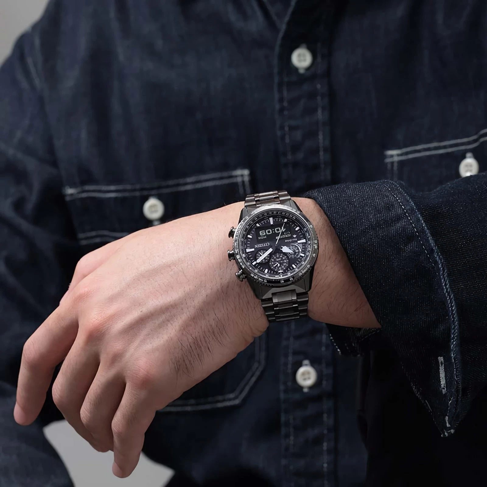 Citizen JV2005-58E นาฬิกาผู้ชาย Promaster Skyhawk Eco-Drive Men's Watch