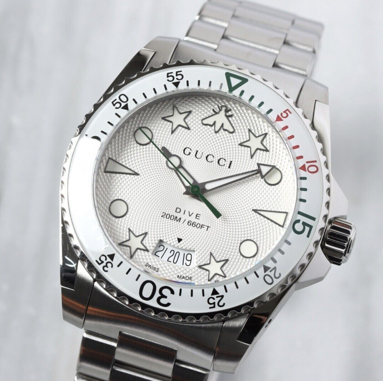 Gucci YA136336 นาฬิกา Dive Quartz Men's Watch