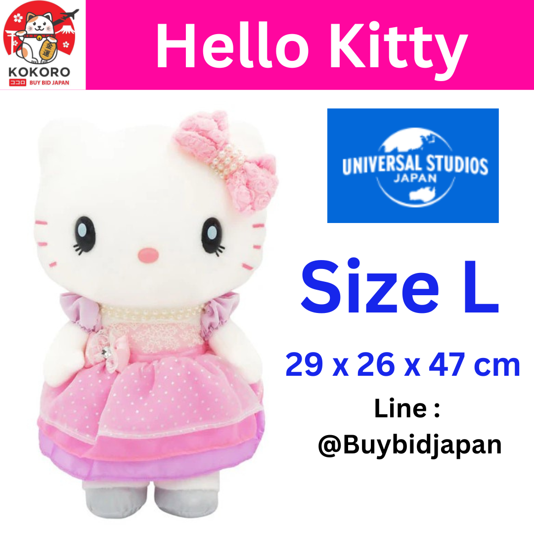 [PRE-ORDER] Hello Kitty ตุ๊กตาคิตตี้ ตัวใหญ่ Size L จาก Universal Studio Japan (USJ) แรร์ไอเทม ハローキティ ぬいぐるみ（Lサイズ）