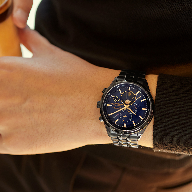 Citizen BY1035-56L นาฬิกาผู้ชาย Global Radio Controlled Eco-Drive Men's Watch