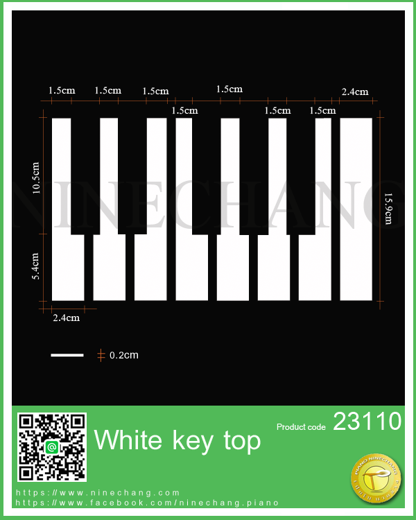 23110 White key top