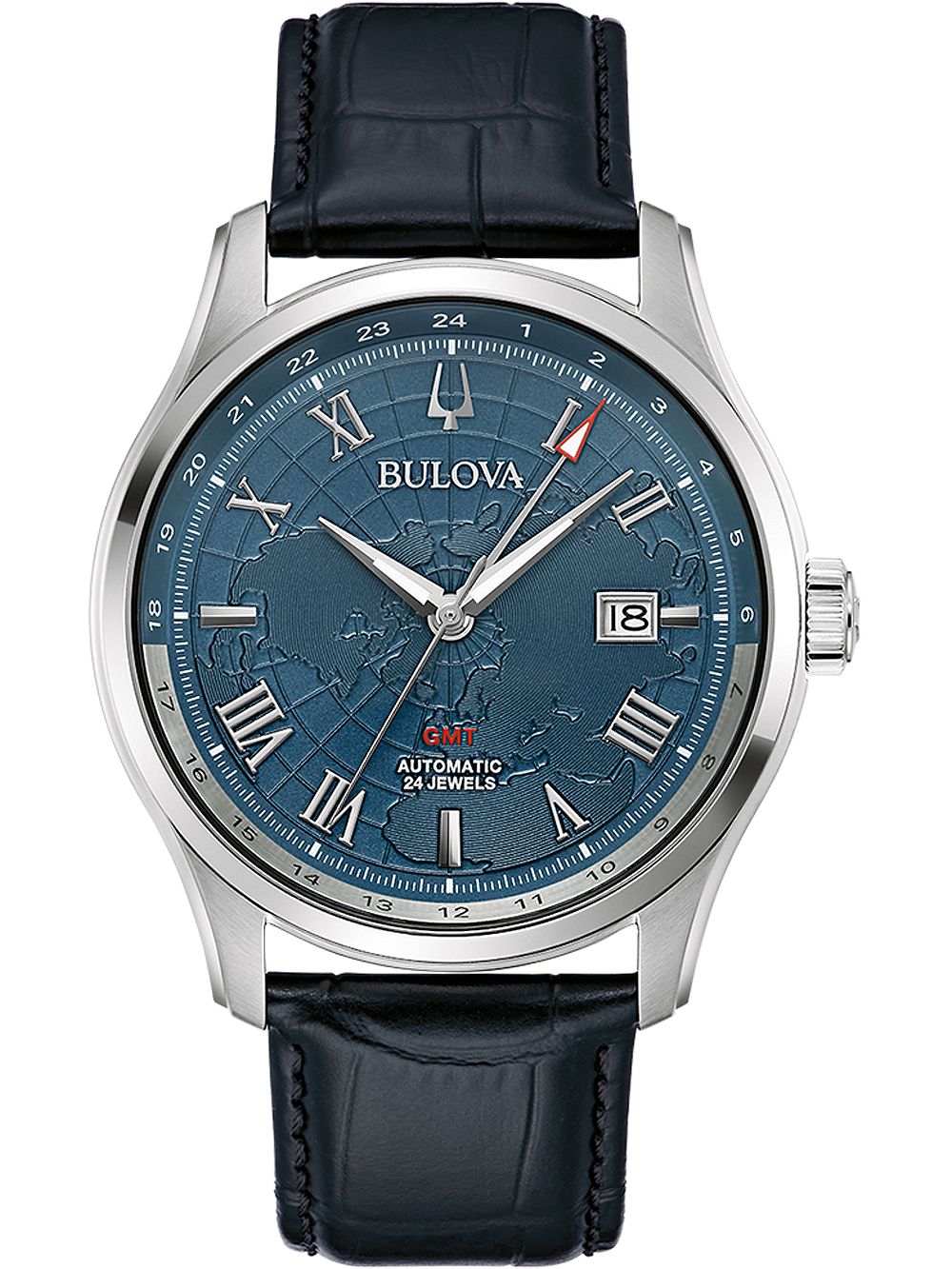 Bulova 96B385 นาฬิาผู้ชาย Wilton GMT Automatic Men's Watch