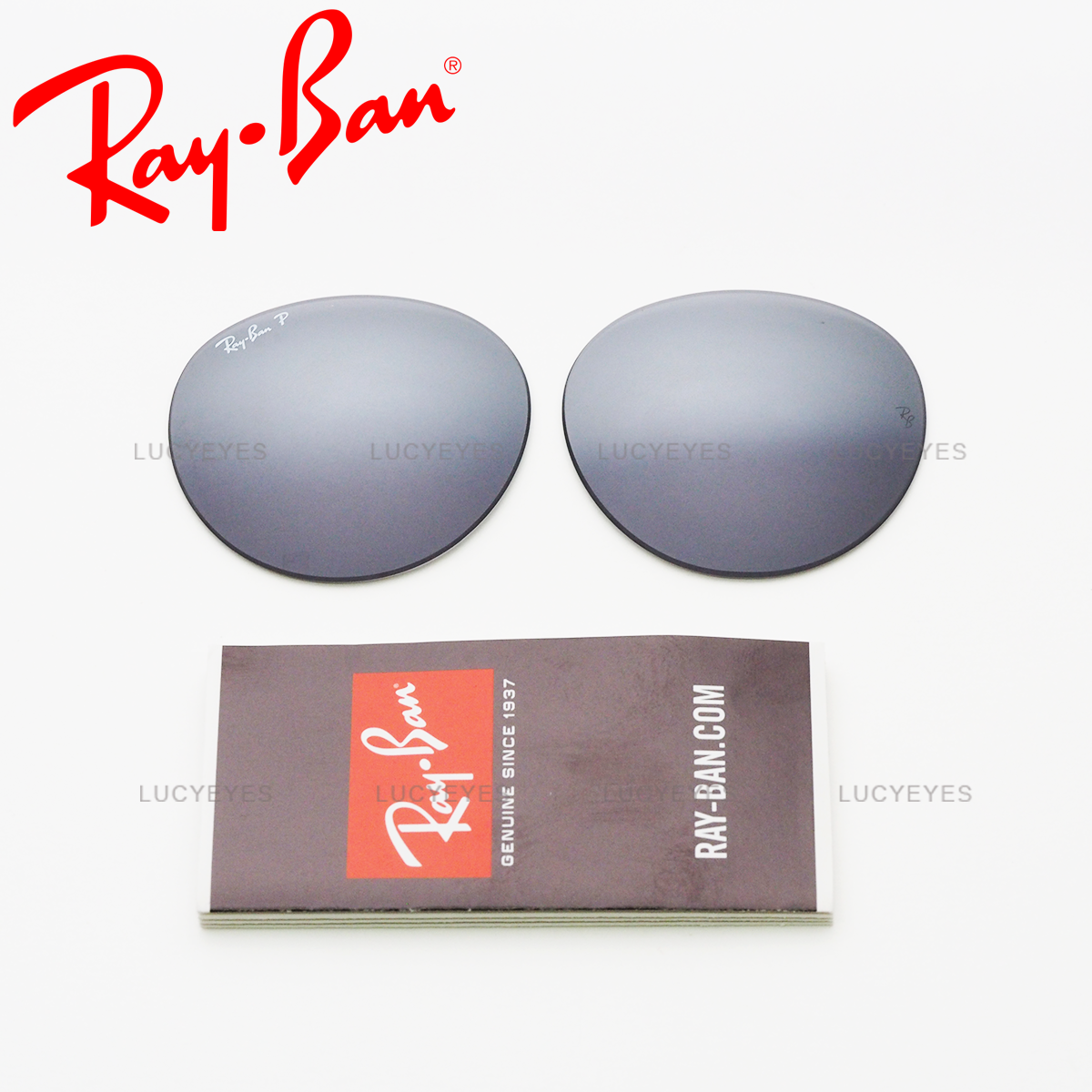 เลนส์ RAYBAN แท้ 100% RB3517 029/N8, ROUND FOLDING FLASH LENSES เลนส์สีปรอทเงิน Polarizrd