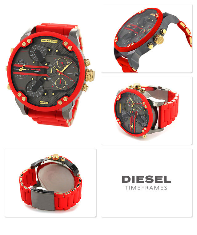 Diesel DZ7430 นาฬิกาผู้ชาย Mr. Daddy 2.0 Chronograph 4 Time Quartz Men's Watch