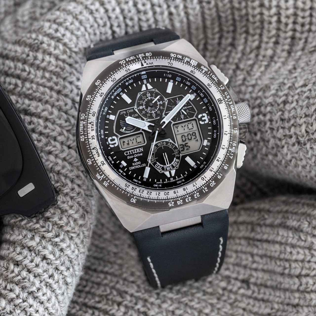 Citizen JY8149-05E นาฬิกาผู้ชาย Eco-Drive Promaster Skyhawk Radio-Controlled Men's Watch