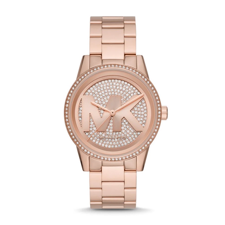Michael Kors MK6863 นาฬิกาผู้หญิง Ritz Three-Hand Rose Gold-Tone Quartz Women's Watch