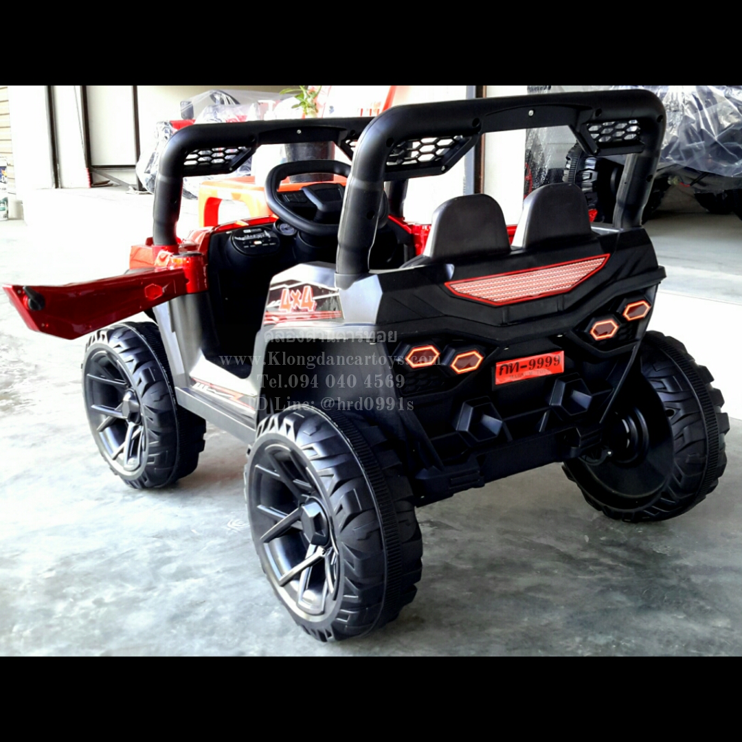 รถเด็กแบตเตอรี่จิ๊ปสปอตมินิ 💥ใช้มือถือบังคับได้💥(โยกแบบสไลด์, 2มอเตอร์2แบต, ออกตัวสมูท, รีโมทบูลทูธ, มีโช้ค, มีประตูเปิดได้)