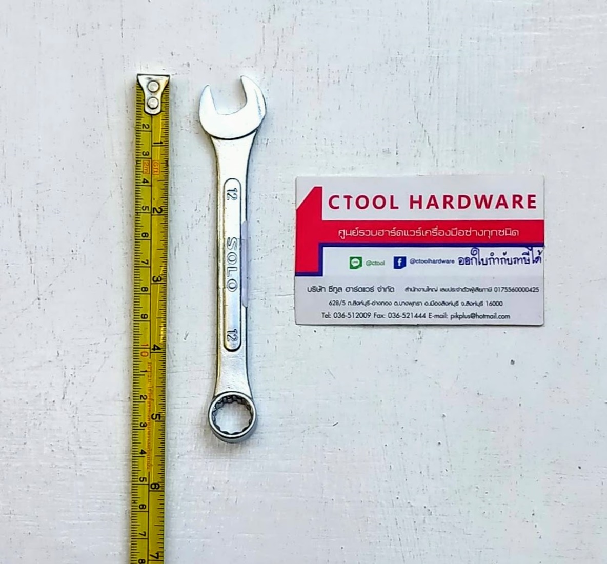 ประแจแหวนข้างปากตายทรงญี่ปุ่น SOLO14มิล-19มิลของแท้ 100% Combination Wrench,CR-V Steel,Drop Forged By Ctoohardware