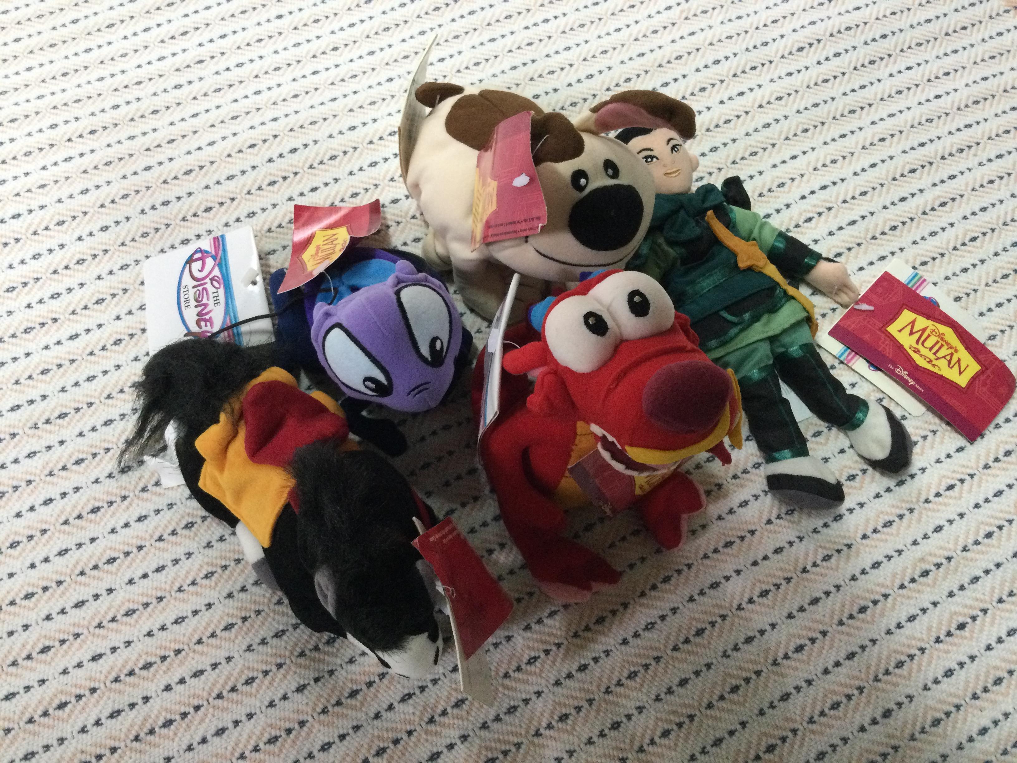 ตุ๊กตารวมตัวการ์ตูน มู่หลาน (Mulan) ครบชุด 5 ตัว ขนาด 6-9 นิ้ว