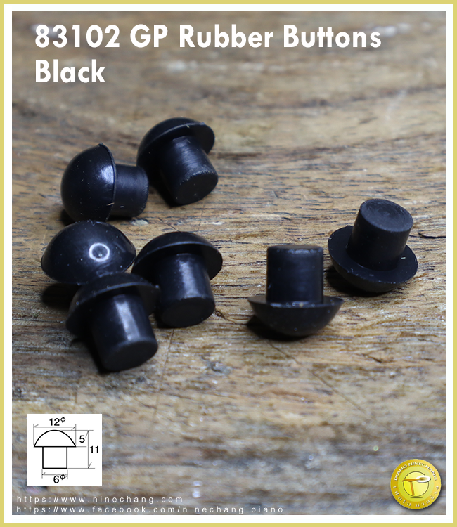 83102 GP Rubber Buttons black