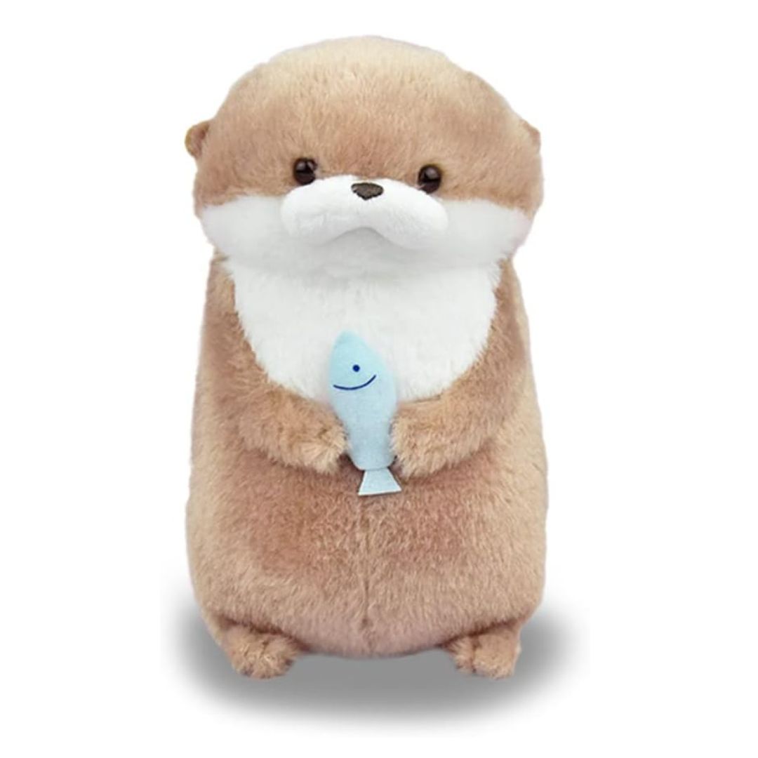 [พร้อมส่ง] ตุ๊กตา น้องนาก ถือปลา นากทะเล Uso-yan Size 8 x 9 x 16 cm นำเข้าจากญี่ปุ่น カワウソうそやんST うそやん おさかな