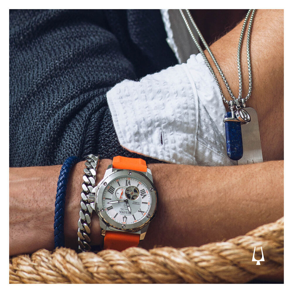 Bulova 98A226 นาฬิาผู้ชาย Marine Star Automatic Men's Watch