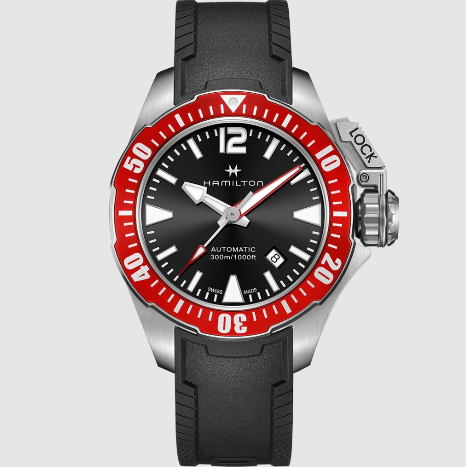 Hamilton H77725335 นาฬิกาผู้ชาย KHAKI NAVY FROGMAN AUTO Men's Watch