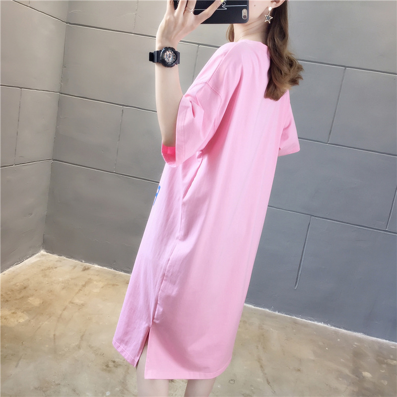 ชุดคลุมท้องแฟชั่นน่ารัก ผ้ายืดนิ่ม คอวี ไม่ร้อน ลายและสี น่ารักสวยตรงแบบ M L XL XXL