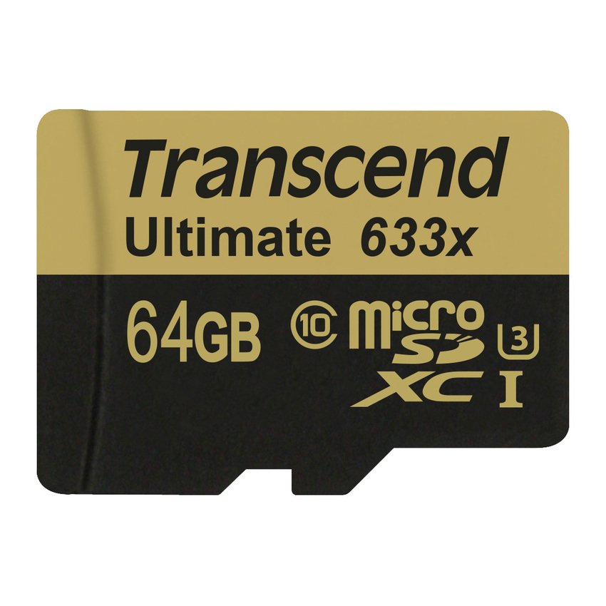 Transcend microSDXC/SDHC Class 10 UHS-I U3 633x 64GB For (Blackvue ,Thinkware , Gnet, Transcend , Macus)