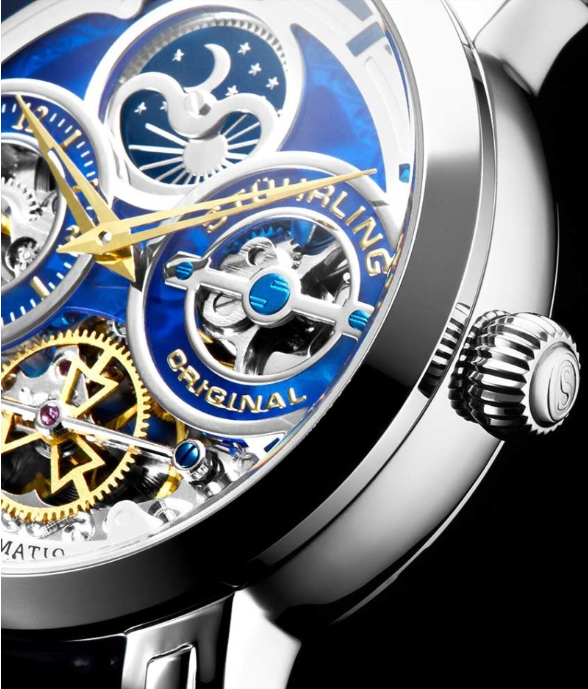 Stuhrling Original 371B.02 นาฬิกาผู้ชาย Luciano Automatic Skeleton Men's Watch