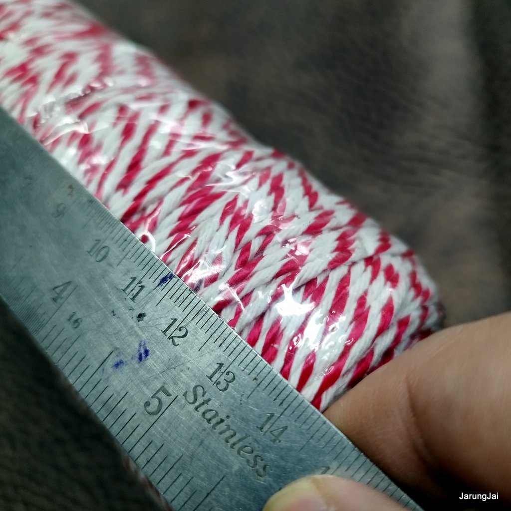 เชือกไปรษณีย์ แดงขาว หลอดใหญ่ ตามภาพ