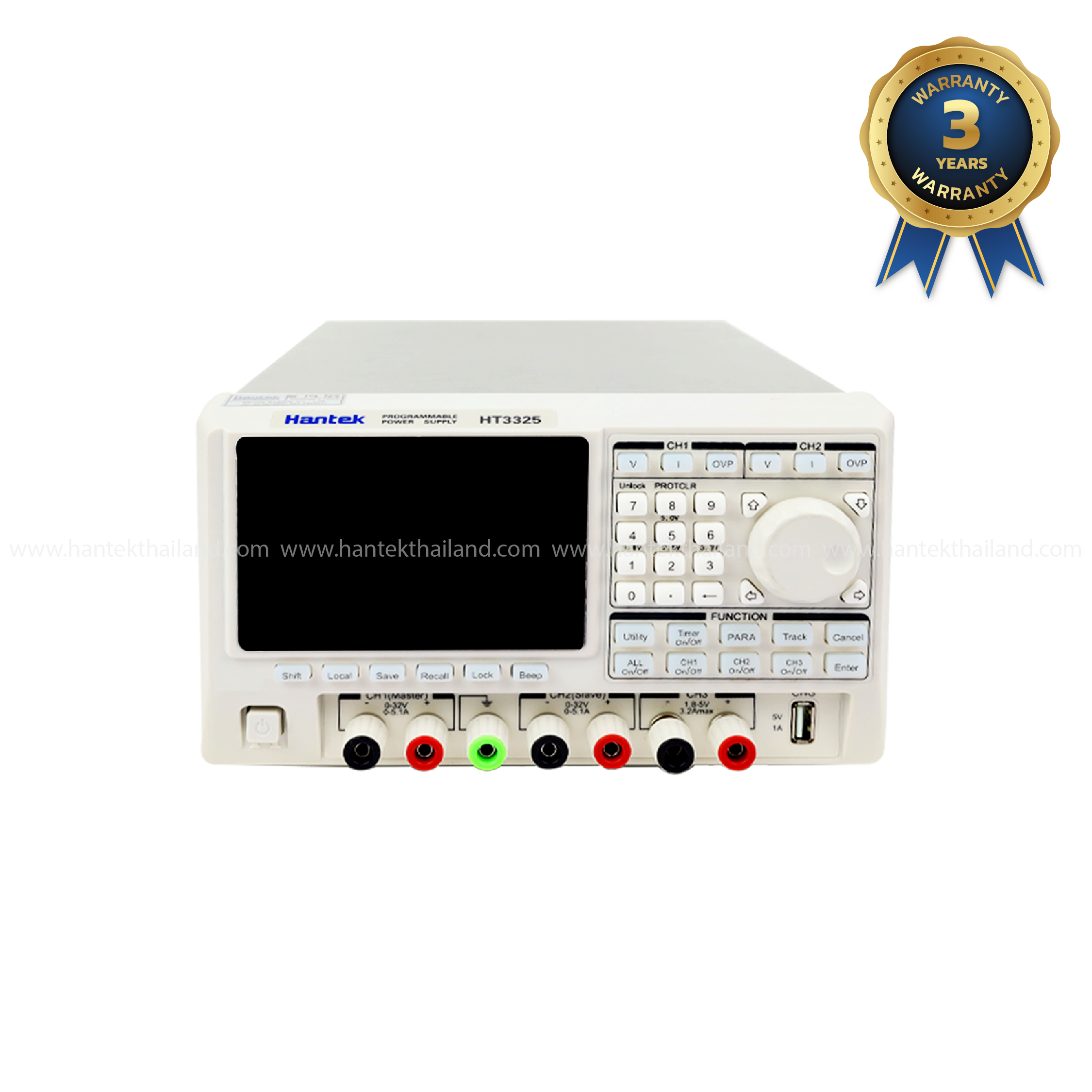 Hantek HT3325 แหล่งจ่ายไฟกระแสตรงแบบโปรแกรมได้ขนาด 0-32V/5A