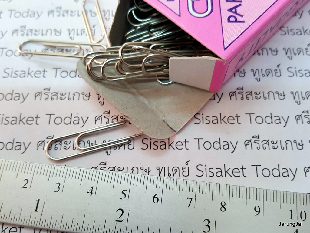 คลิปหนีบกระดาษ ลวดเสียบกระดาษ nickeled paper clips no 1 bull clips 50 standard clips