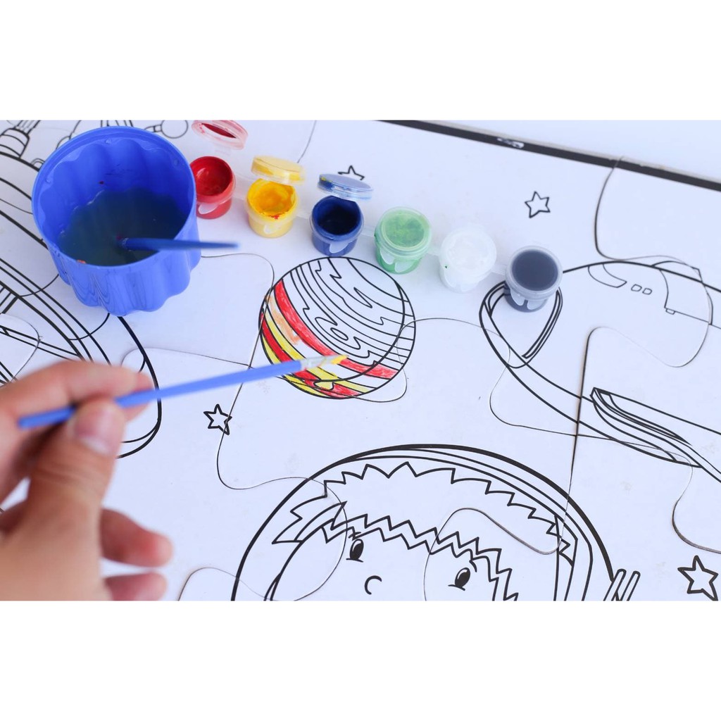 ตัวต่อระบายสีแสนสนุก puzzle & painting