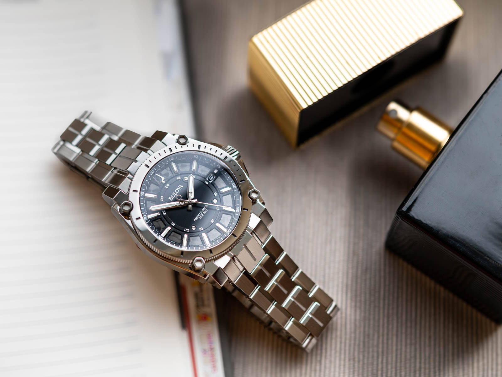 Bulova 96B417 นาฬิาผู้ชาย Precisionist Quartz Men's Watch