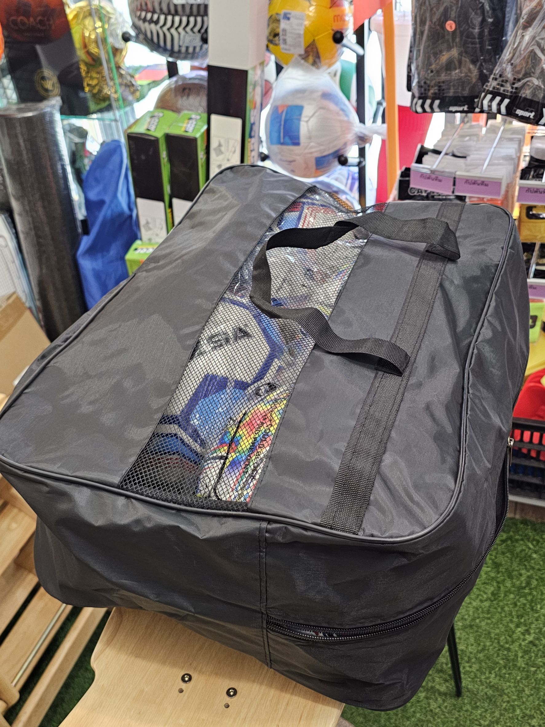 กระเป๋า ทรงเหลี่ยม ขนาด กว้าง36*ยาว53*หนา20cm รุ่นผ้าหนา มีซิป