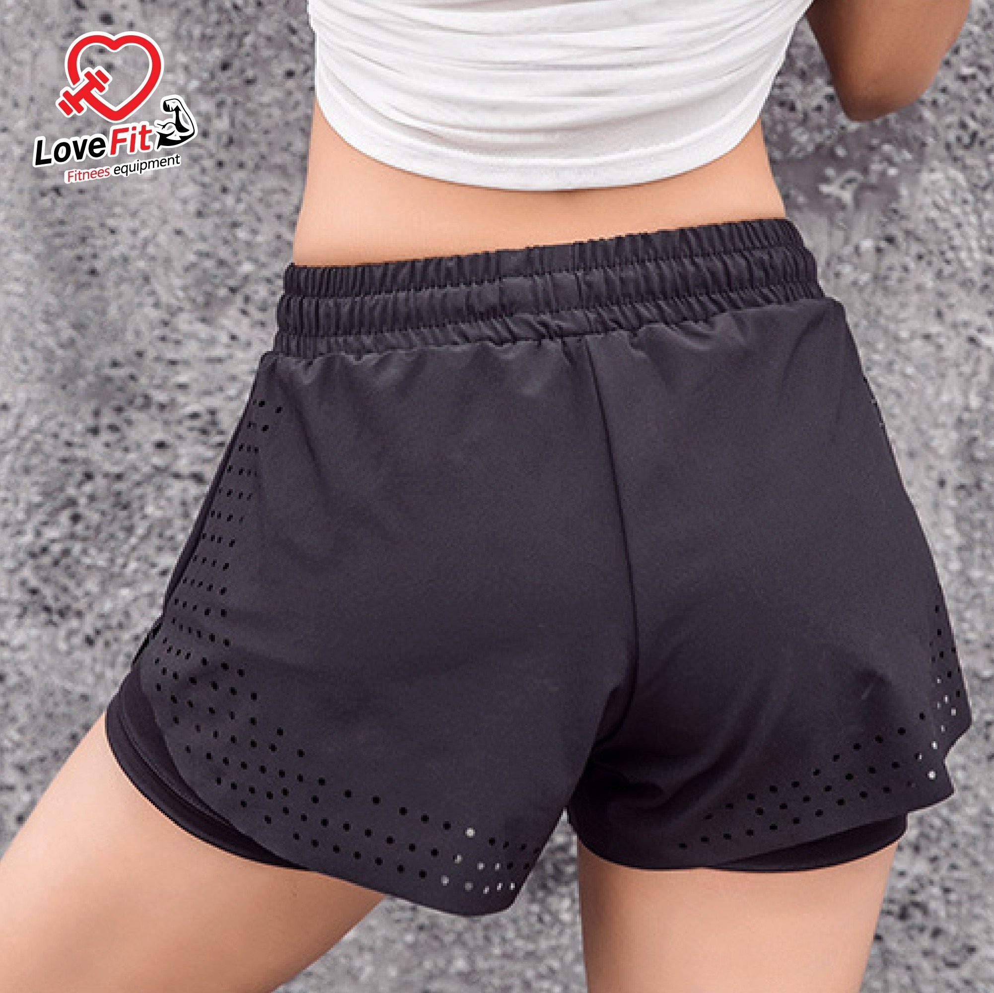 กางเกงออกกำลังกายผู้หญิงขาสั้นมีซับใน กางเกงวิ่งผู้หญิง กางเกงกีฬาผู้หญิงทรงสวยใส่สบาย