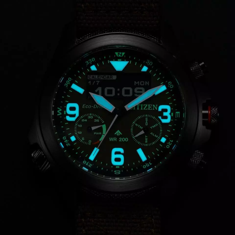 Citizen JV1005-02W นาฬิกาผู้ชาย Promaster Land U822 Eco-Drive Men's Watch