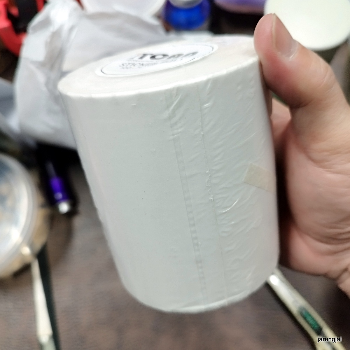 กระดาษสติ๊กเกอร์ กระดาษความร้อน 100x75 มม. 500 ดวง 1 ม้วน ใบปะหน้า