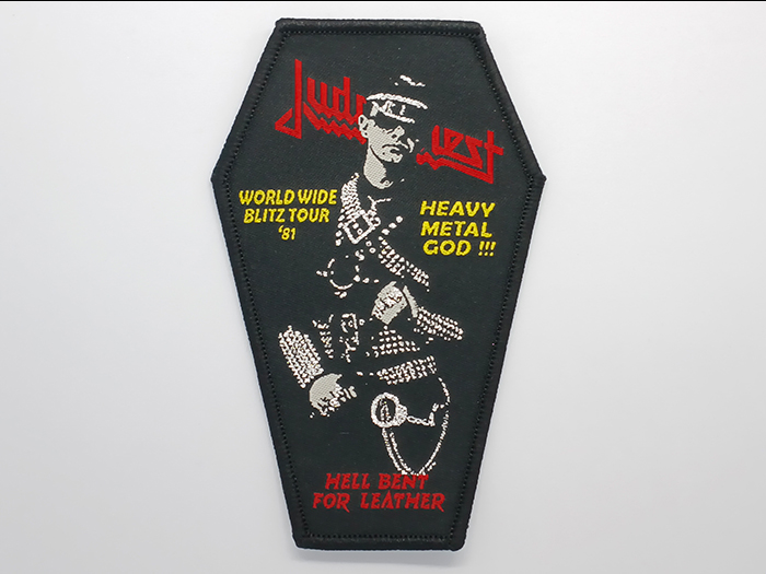 JUDAS PRIEST'Hell Bent For Leather-World wide Blitz Tour'81' Woven Patch อาร์มแบบทอ