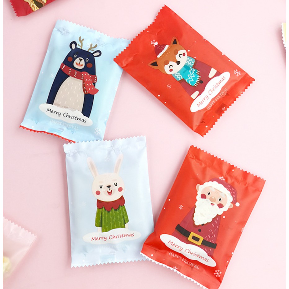 ถุงซีล ใส่ขนม คุกกี้ ลูกอม ขนาด 7x9.5-10 ซม. จำนวน 97-100 ใบ/แพ็ค ชุดที่ 2/4