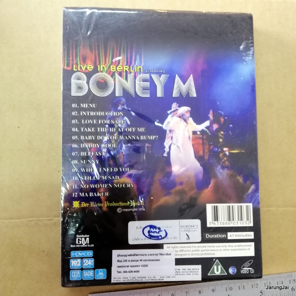 vcd boney m live in berlin featurign love for sale sunny take the heat off me concert vcd aps s inter