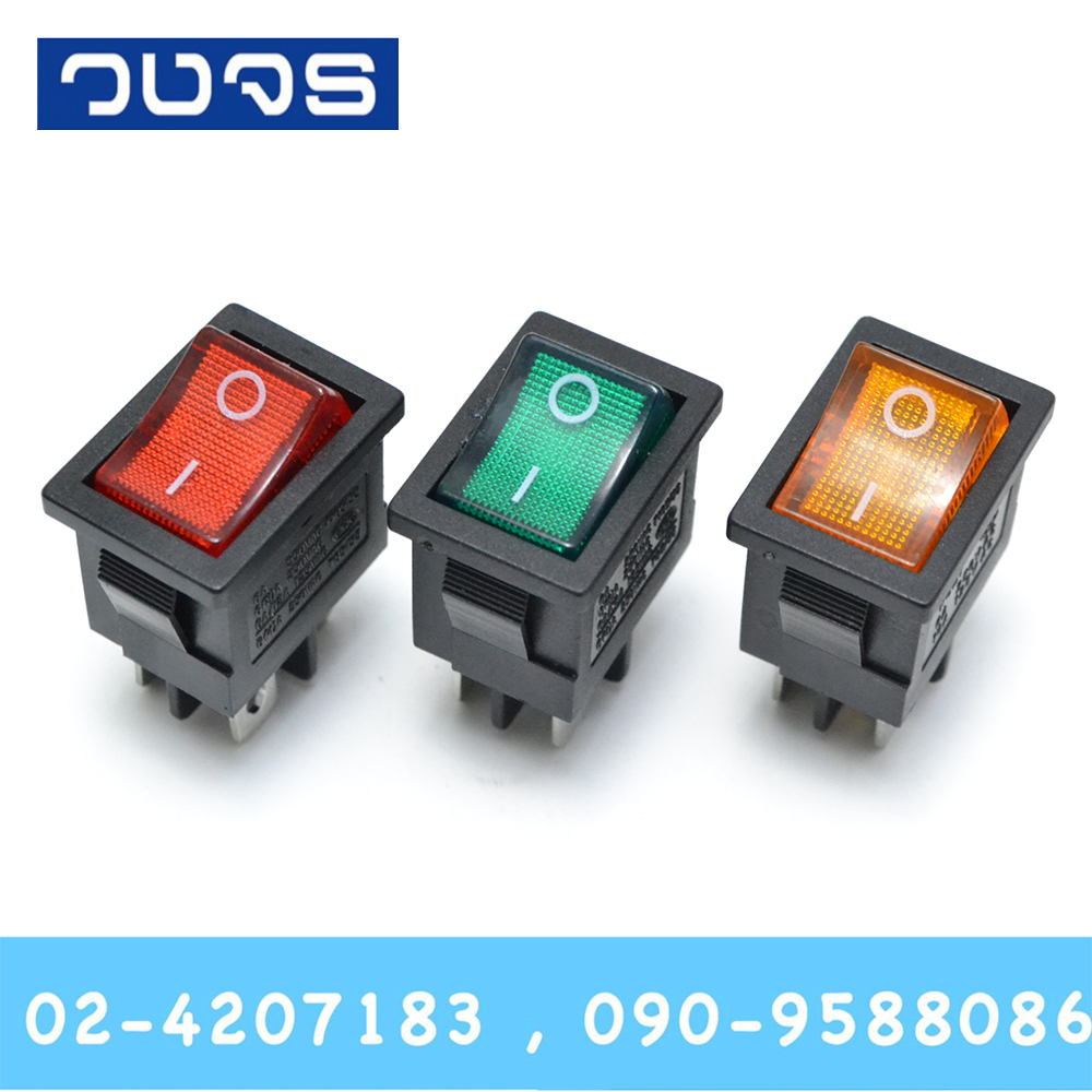 Switch Daier KCD1-4-201N 6A250V 4ขา ON-OFF