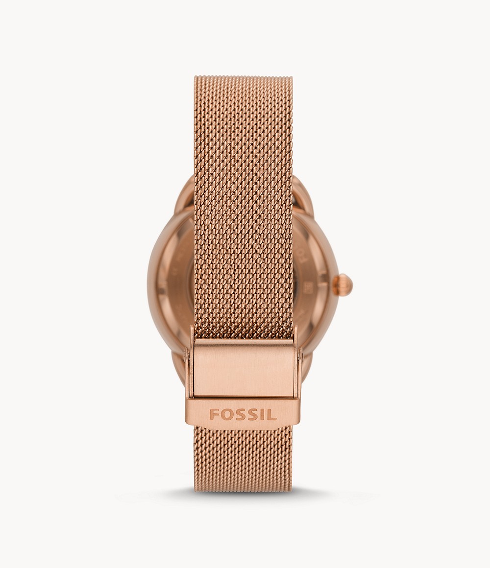 Fossil ME3187 นาฬิกาผู้หญิง Tailor Automatic Rose Gold-Tone Women's Watch