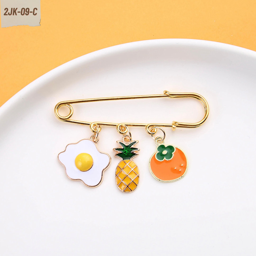 เข็มกลัดติดชุด ติดเพื่อความสวย หรือติดเพื่อความเชื่อสวยลงตัว เซตแฟนตาซี ผลไม้เกาหลี