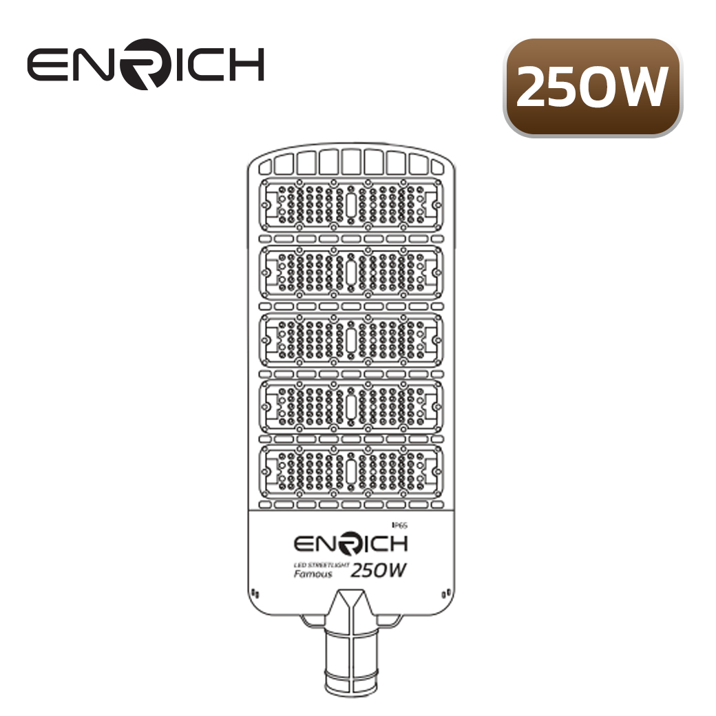 โคมไฟถนน LED STREETLIGHT ENRICH 250W รุ่น FAMOUS